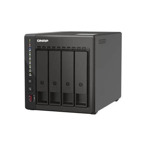 QNAP TS-453E NAS Tower Intel® Celeron® J6412 8 GB 0 TB QNAP QTS Fekete