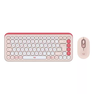   Logitech 920-013108 billentyűzet Egér mellékelve Univerzális Bluetooth QWERTZ Német Rózsa