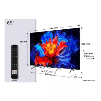   TCL P8K 65P8K televízió 165,1 cm (65") 4K Ultra HD Smart TV Wi-Fi Fémes 350 cd/m²