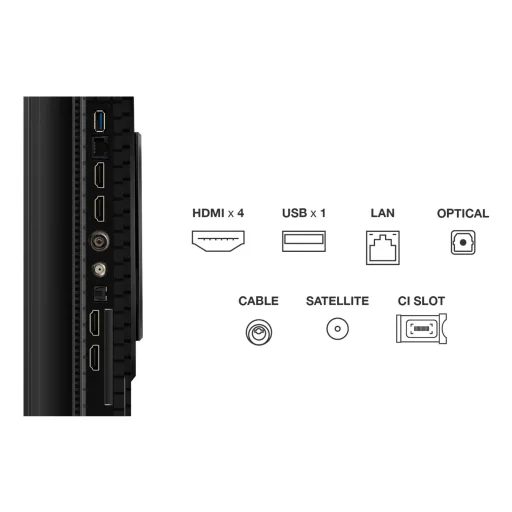 TCL P8K 65P8K televízió 165,1 cm (65") 4K Ultra HD Smart TV Wi-Fi Fémes 350 cd/m²