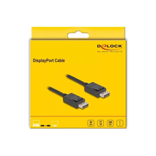 DeLOCK 81174 DisplayPort kábel 1 M Fekete