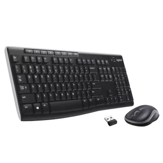   Logitech 920-004508 billentyűzet Egér mellékelve Otthoni Vezeték nélküli RF QWERTY Nemzetközi amerikai Fekete