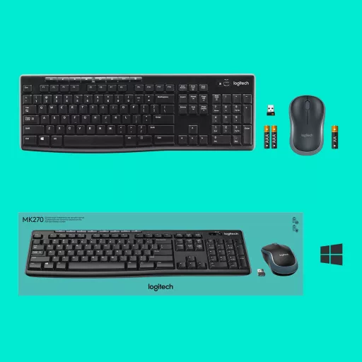 Logitech 920-004508 billentyűzet Egér mellékelve Otthoni Vezeték nélküli RF QWERTY Nemzetközi amerikai Fekete