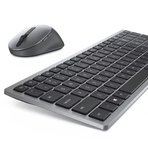 DELL KM7120W billentyűzet Egér mellékelve Irodai RF vezeték nélküli + Bluetooth QWERTZ Magyar Szürke, Titán