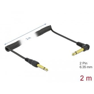DeLOCK 85939 audio kábel 2 M 6.35mm Fekete
