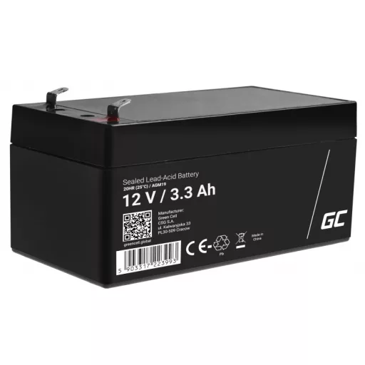 Green Cell AGM19 UPS akkumulátor Zárt savas ólom (VRLA) 12 V 3,3 Ah