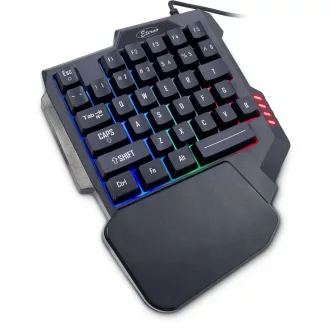 Inter-Tech KB-3035 billentyűzet Játék USB QWERTY Fekete