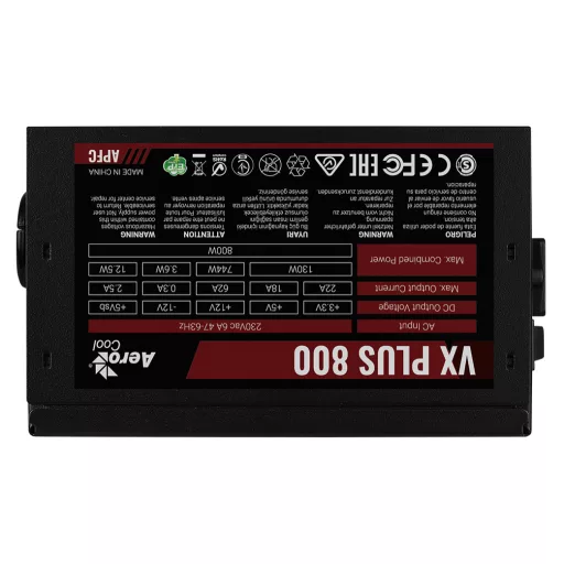 Aerocool VX PLUS 800 800 W 20+4 pin ATX ATX Fekete