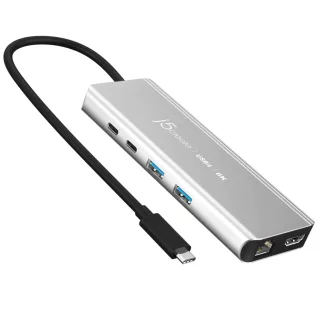   j5create JCD403-N hálózati csatlakozó USB C-típus 10000 Mbit/s Szürke