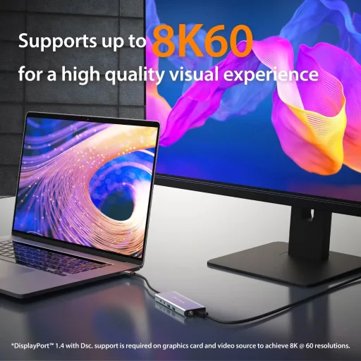 j5create JCD403-N hálózati csatlakozó USB C-típus 10000 Mbit/s Szürke