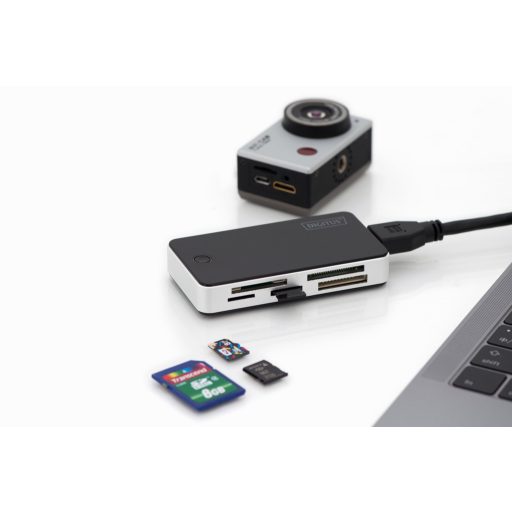 Digitus DA-70330-1 kártyaolvasó USB 3.2 Gen 1 (3.1 Gen 1) Fekete, Fehér