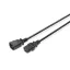 Digitus AK-440201-012-S tápkábel Fekete 1,2 M IEC C14 IEC C13