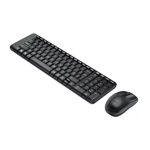 Logitech 920-003161 billentyűzet Egér mellékelve Irodai Vezeték nélküli RF QWERTY Nemzetközi amerikai Fekete