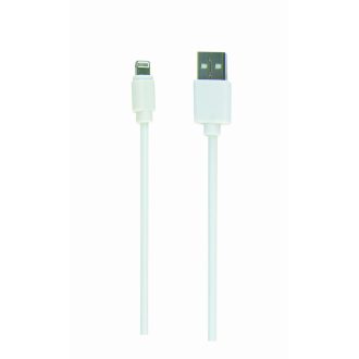 Gembird CC-USB2-AMLM-W-1M Lightning kábel Fehér