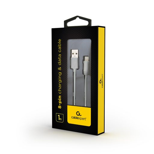 Gembird CC-USB2-AMLM-W-1M Lightning kábel Fehér
