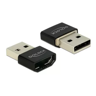  DeLOCK HDMI/USB-A video digitalizáló adapter Fekete, Ezüst
