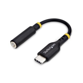   StarTech.com USBCAUDIO2 audio kábel 0,127 M USB Type-C 2.0 3,5 mm-es Fekete