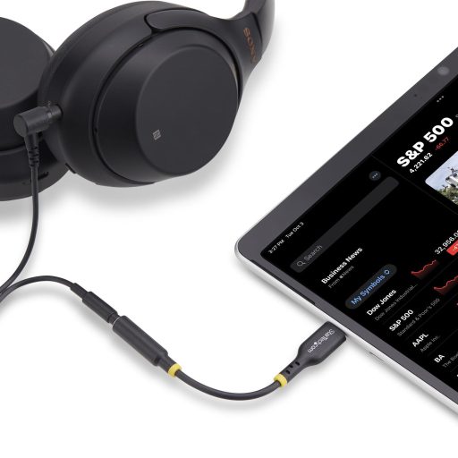 StarTech.com USBCAUDIO2 audio kábel 0,127 M USB Type-C 2.0 3,5 mm-es Fekete