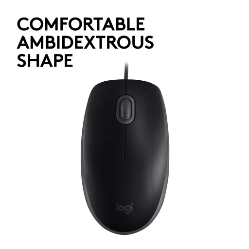 Logitech B110 Silent egér Irodai Kétkezes USB A típus Optikai 1000 DPI