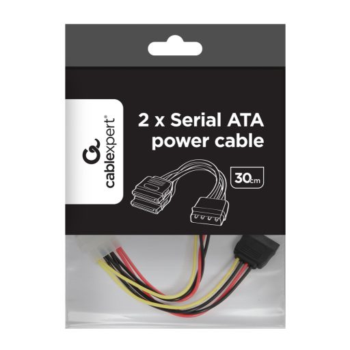 Gembird CC-SATA-PSY-0.3M SATA kábel 0,3 M Többszínű