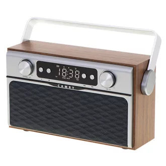   Camry Premium Radio CR 1183 Hordozható Digitális Alumínium, Fekete, Fa