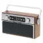 Camry Premium Radio CR 1183 Hordozható Digitális Alumínium, Fekete, Fa