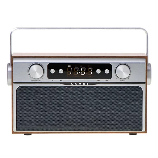 Camry Premium Radio CR 1183 Hordozható Digitális Alumínium, Fekete, Fa