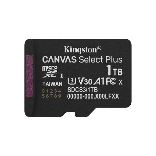 Kingston Technology Canvas Select Plus Gen3 1 TB MicroSDXC UHS-I Class 10