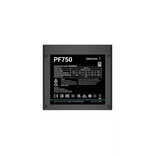DeepCool PF750 750 W 20+4 pin ATX ATX Fekete