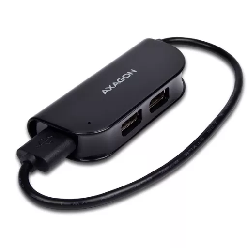 Axagon HUE-X4B hálózati csatlakozó USB 2.0 480 Mbit/s Fekete