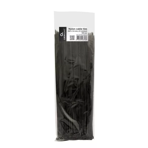 Gembird NYTFR-250X3.6 vezetékkötegelő Nejlon Fekete 100 db