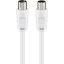 Goobay 11511 koax kábel 2,5 M Koaxális Fehér