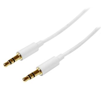 StarTech.com MU2MMMSWH audio kábel 2 M 3.5mm Fehér