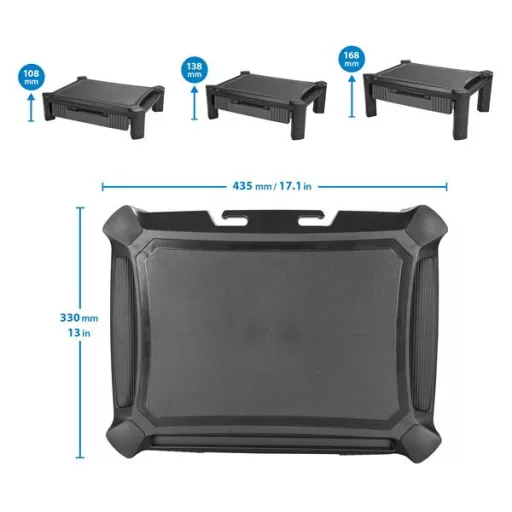 StarTech.com MONSTADJD asztali TV konzol 81,3 cm (32") Fekete