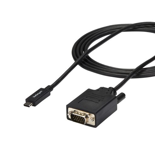 StarTech.com CDP2VGAMM2MB video átalakító kábel 2 M USB C-típus VGA (D-Sub) Fekete