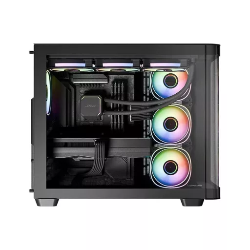 LC-Power LC-8001B-ON Midi Tower Fekete