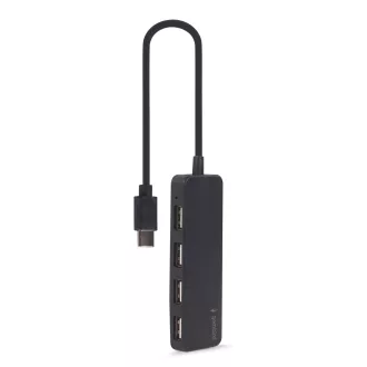   Gembird UHB-CM-U2P4-01 hálózati csatlakozó USB 2.0 Type-C Fekete