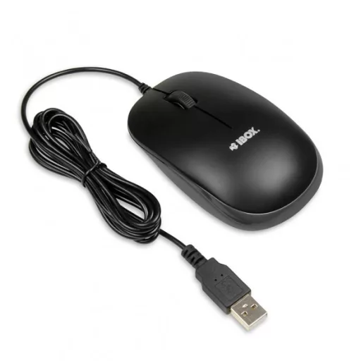 iBox IKMS606 billentyűzet Egér mellékelve Otthoni USB QWERTY Brit angol Fekete