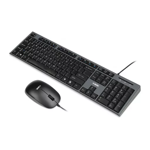 iBox IKMS606 billentyűzet Egér mellékelve Otthoni USB QWERTY Brit angol Fekete