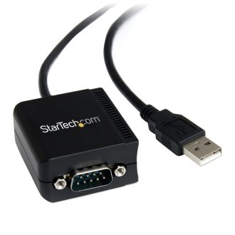   StarTech.com ICUSB2321FIS csatlakozó átlakító DB-9 USB A Fekete