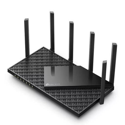 TP-Link Archer AXE75 vezetéknélküli router Gigabit Ethernet Háromsávos (2,4 GHz / 5 GHz / 6 GHz) Fekete