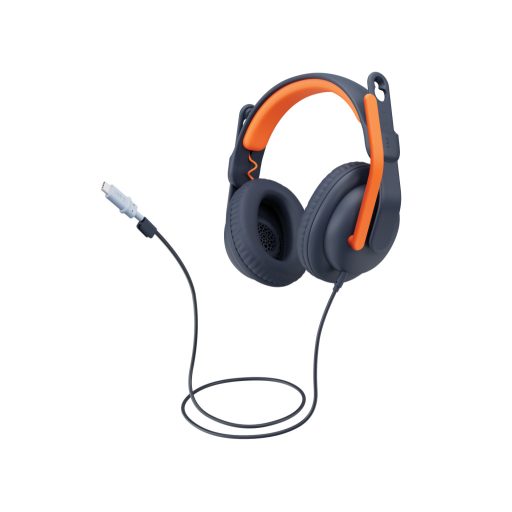 Logitech 981-001389 fejhallgató és headset Vezetékes Fejpánt Oktatás Kék, Narancssárga