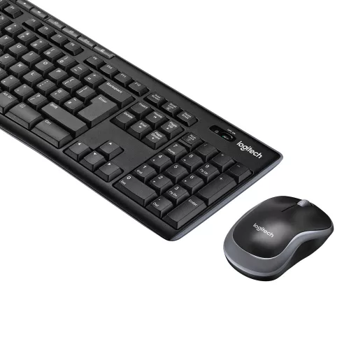 Logitech 920-004524 billentyűzet Egér mellékelve Irodai Vezeték nélküli RF AZERTY Belga Fekete