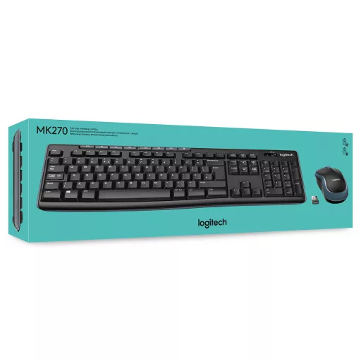 Logitech 920-004524 billentyűzet Egér mellékelve Irodai Vezeték nélküli RF AZERTY Belga Fekete