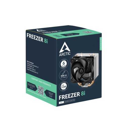 ARCTIC Freezer 8i Processzor Hűtő 10 cm Alumínium, Fekete