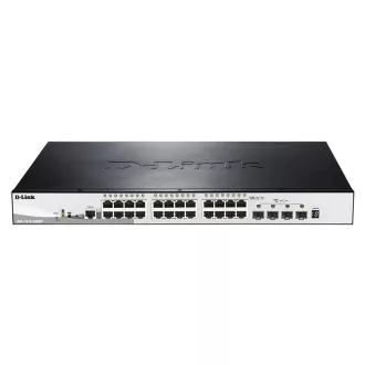   D-Link DGS-1510-28XMP Vezérelt L2/L3 Gigabit Ethernet (10/100/1000) Ethernet-áramellátás (PoE) támogatása Fekete, Szürke