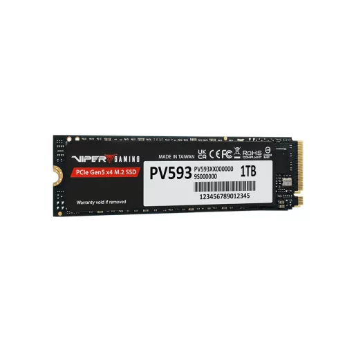 Patriot Memory PV593 PCIe Gen5 x4 M.2 2280 SSD 1 TB PCI Express 5.0 NVMe 3D TLC NAND