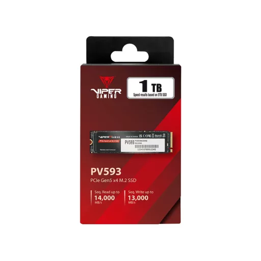 Patriot Memory PV593 PCIe Gen5 x4 M.2 2280 SSD 1 TB PCI Express 5.0 NVMe 3D TLC NAND