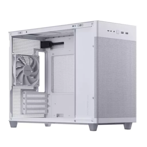 ASUS PRIME AP201 CASE TG WHITE Mini Tower Fehér