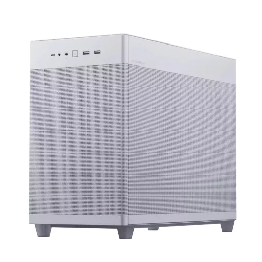 ASUS PRIME AP201 CASE TG WHITE Mini Tower Fehér